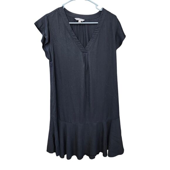 Nanette Lepore Black Ruffle Sleeve‎ Mini Dress Sz 6 - Picture 1 of 11